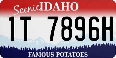 ID license plate 1T7896H