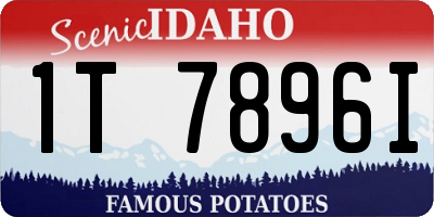 ID license plate 1T7896I