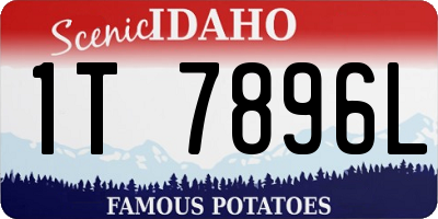 ID license plate 1T7896L