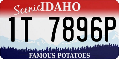 ID license plate 1T7896P