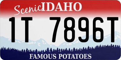 ID license plate 1T7896T