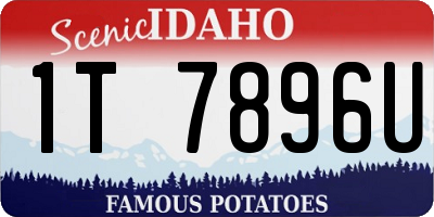 ID license plate 1T7896U