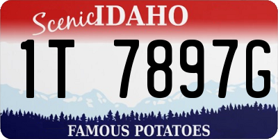 ID license plate 1T7897G
