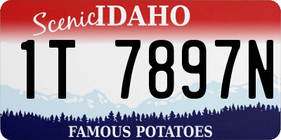 ID license plate 1T7897N