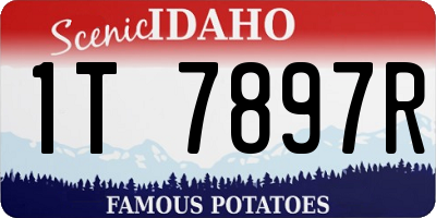 ID license plate 1T7897R