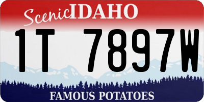 ID license plate 1T7897W