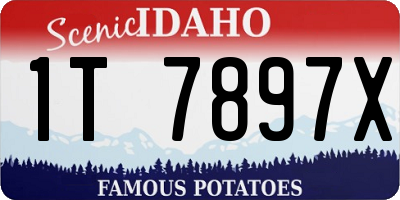 ID license plate 1T7897X