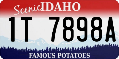 ID license plate 1T7898A