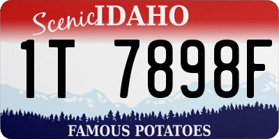 ID license plate 1T7898F