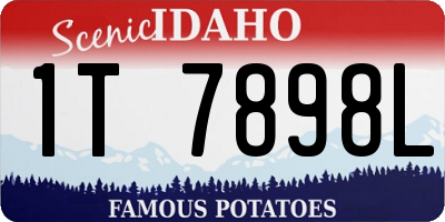 ID license plate 1T7898L