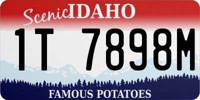 ID license plate 1T7898M