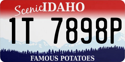 ID license plate 1T7898P