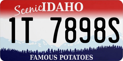 ID license plate 1T7898S