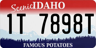ID license plate 1T7898T