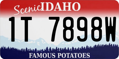 ID license plate 1T7898W
