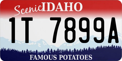 ID license plate 1T7899A