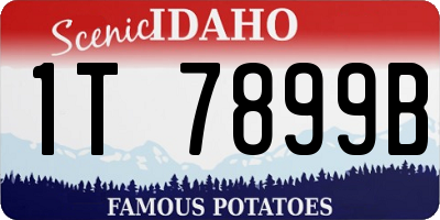 ID license plate 1T7899B