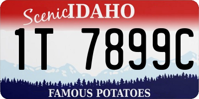 ID license plate 1T7899C
