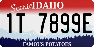 ID license plate 1T7899E