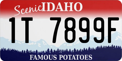 ID license plate 1T7899F