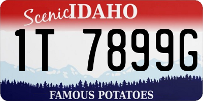 ID license plate 1T7899G