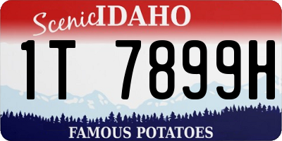 ID license plate 1T7899H