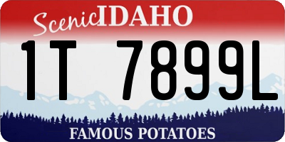 ID license plate 1T7899L