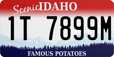 ID license plate 1T7899M