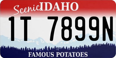 ID license plate 1T7899N