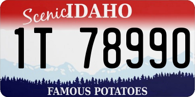 ID license plate 1T7899O