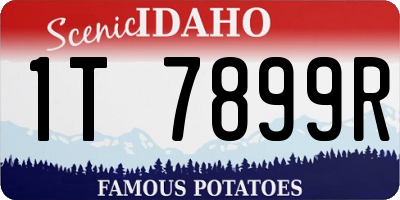ID license plate 1T7899R