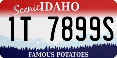 ID license plate 1T7899S