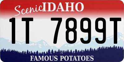 ID license plate 1T7899T