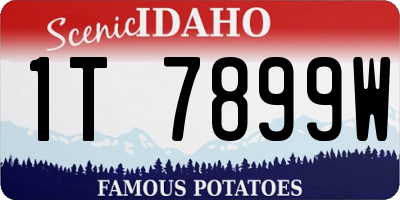 ID license plate 1T7899W