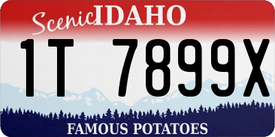 ID license plate 1T7899X