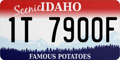 ID license plate 1T7900F