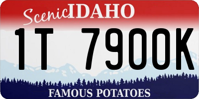 ID license plate 1T7900K