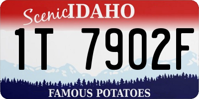 ID license plate 1T7902F