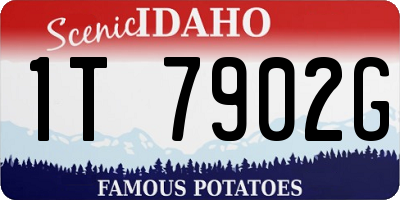 ID license plate 1T7902G