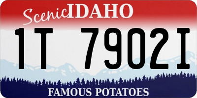 ID license plate 1T7902I