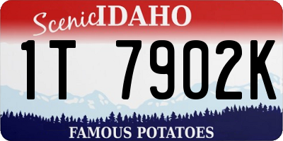 ID license plate 1T7902K