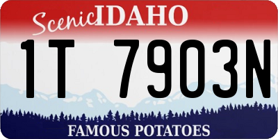 ID license plate 1T7903N