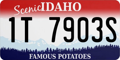 ID license plate 1T7903S