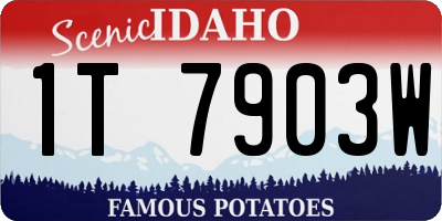 ID license plate 1T7903W