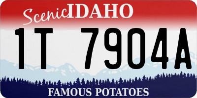 ID license plate 1T7904A