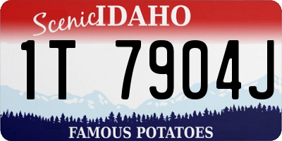 ID license plate 1T7904J