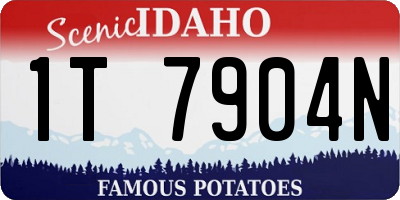 ID license plate 1T7904N