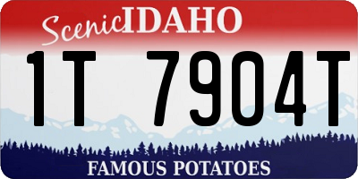ID license plate 1T7904T