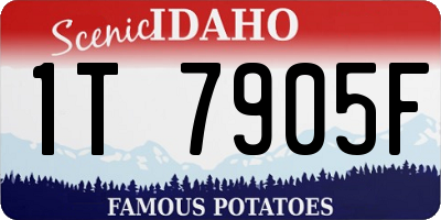 ID license plate 1T7905F