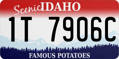 ID license plate 1T7906C